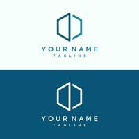 Creative and simple hexagon box or cube geometry logo template design.Logo for business, company, network,technology. vector