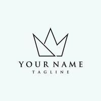 Vintage Golden Royal Crown logo template design with elegant and luxury geometric creative idea.Logo for business, beauty and salon. vector