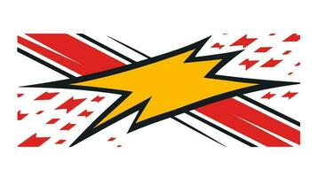 Electrifying Energy Unleashed Dynamic Thunder Banner Igniting Excitement and Power vector