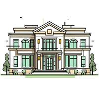 The Luxury of Home An Image of an Elegant and Sophisticated Villa Logo vector