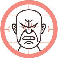 The Emotions of Anger An Image of a Powerful and Intense Icon Logo vector