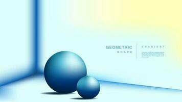 gradient background with blue globe object, gradient mesh background vector