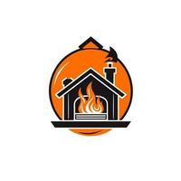 Warm Hearth Charm Cozy Ambiance Illuminates the Image of a Beautiful Fireplace vector