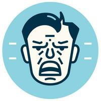 The Emotions of Anger An Image of a Powerful and Intense Icon Logo vector