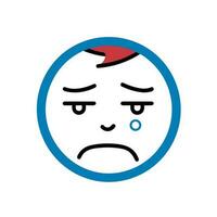 The Emotions of Sadness An Image of a Poignant and Moving Icon Logo vector