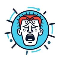 Exploring Anxiety An Image of a Moving and Provocative Icon Logo vector