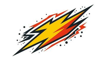 Electrifying Energy Unleashed Dynamic Thunder Banner Igniting Excitement and Power vector