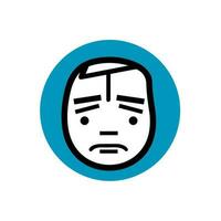 The Emotions of Sadness An Image of a Poignant and Moving Icon Logo vector