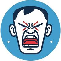 The Emotions of Anger An Image of a Powerful and Intense Icon Logo vector