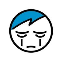 The Emotions of Sadness An Image of a Poignant and Moving Icon Logo vector