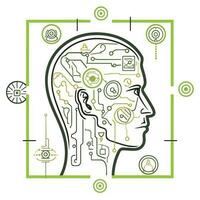 Exploring the Mind An Image of a Thoughtful Icon Logo vector