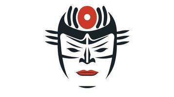 espíritu de el guerrero explorar el enigmático samurai máscara para icónico simbolismo vector