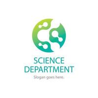 gradient science logo design template vector