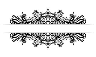 Ornament floral design element for frame, border, and wedding with vintage style vector