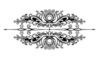 Ornament floral design element for frame, border, and wedding with vintage style vector