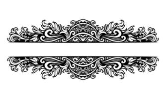 Ornament floral design element for frame, border, and wedding with vintage style vector