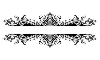 Ornament floral design element for frame, border, and wedding with vintage style vector