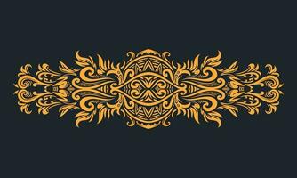 Ornament floral design element for frame, border, and wedding with vintage style vector