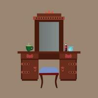 New Modern Desk Table Mirror of small tool vector