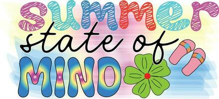 summer sublimation Quotes Vector Design