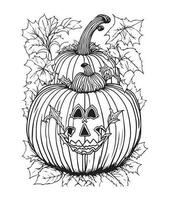 Halloween Pumpkin Coloring Pages. vegetable coloring page. pumpkin line art. vegetable line art vector