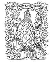 Halloween Pumpkin Coloring Pages.  vegetable coloring page. pumpkin line art. vegetable line art vector