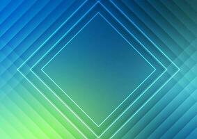 Graphic blue green gradient square pattern abstract line background vector