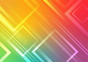 Abstract colorful square line gradient presentation background vector