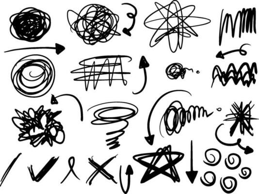 scribbles hand-drawing doodle