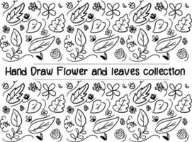 Hand draw flower vector