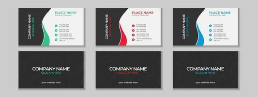 Abstract simple creative modern and clean professional business card template design with texture and pattern, elegant corporate visiting card, name card, corporate business card design with mockup vector