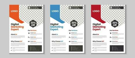 Flyer collection, bundle of flyer, set of flyer, brochure, annual report, proposal, leaflet, company profile, digital marketing layout, booklet, case of study, a4 presentation design with mockup vector