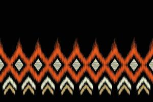 Ethnic Ikat fabric pattern geometric style.African Ikat embroidery Ethnic oriental pattern black background. Abstract,vector,illustration.Texture,clothing,frame,decoration,carpet,motif. vector