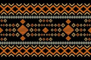 Ethnic Ikat fabric pattern geometric style.African Ikat embroidery Ethnic oriental pattern black background. Abstract,vector,illustration.Texture,clothing,frame,decoration,carpet,motif. vector