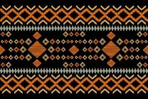 Ethnic Ikat fabric pattern geometric style.African Ikat embroidery Ethnic oriental pattern black background. Abstract,vector,illustration.Texture,clothing,frame,decoration,carpet,motif. vector