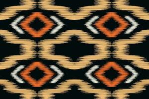 Ethnic Ikat fabric pattern geometric style.African Ikat embroidery Ethnic oriental pattern black background. Abstract,vector,illustration.Texture,clothing,frame,decoration,carpet,motif. vector