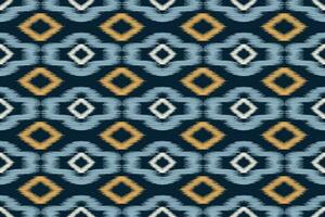 Ethnic Ikat fabric pattern geometric style.African Ikat embroidery Ethnic oriental pattern blue background. Abstract,vector,illustration.Texture,clothing,frame,decoration,carpet,motif. vector