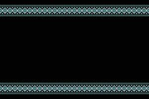 Ethnic geometric fabric pattern Cross Stitch.Ikat embroidery Ethnic oriental Pixel pattern black background. Abstract,vector,illustration. Texture,clothing,frame,decoration,motifs,silk wallpaper. vector