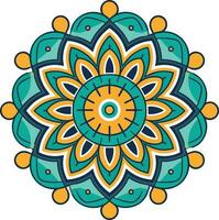 beautiful and colorful mandala art illustration for wall decor, stickers and decoration vector