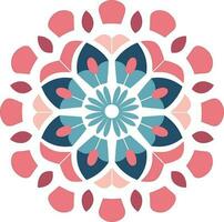 beautiful and colorful mandala art illustration for wall decor, stickers and decoration vector