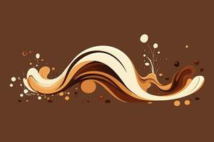 chocolate splashes waves illustration in isolated background vector