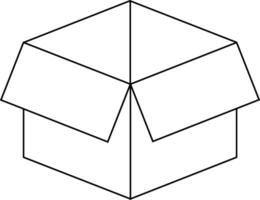 opened box icon in line style vector