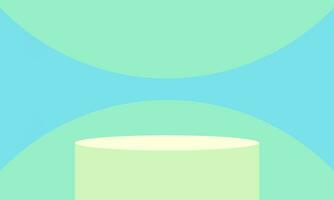 Abstract scene background. Cylinder podium on green background. Product presentation, mock up Product presentation, mock up. Vector illustration