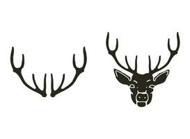 deer face with antlers graphics for T Shirts and caps vector