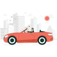 Free vector Love Driving concept illustration