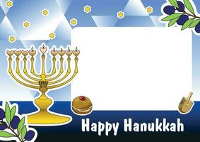 Blank for holiday Hanukkah in vector
