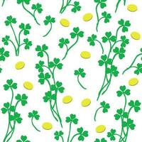 Seamless pattern for st Patricks day. Clover background vector