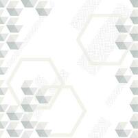 Abstract geometric pattern with gray hexagons on a white background. Seamless linear relationships. Stylish fractal texture. Vector pattern to fill the background