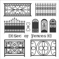 Set of fences vector in high quality