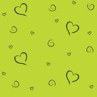 Seamless pattern with continuous line hearts. Valentine's day background vector illustration. For gift and craft paper.